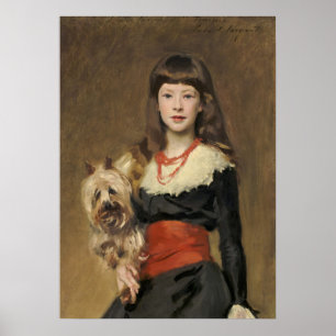 Sargent Girl with Dog Beatrice Townsend Portrait Poster