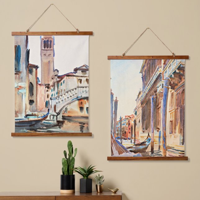 Sargent - Two famous watercolor paintings Hanging Tapestry (Asymmetrical)