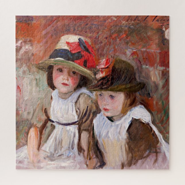 Sargent - Village Children, famous painting, Jigsaw Puzzle (Vertical)