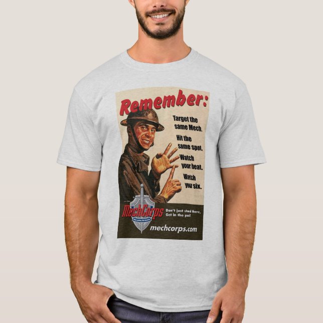 Sarge's Instructions (light colours) - MechCorps T-Shirt (Front)