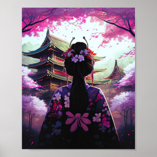 Sari Cherry Blossoms Poster