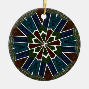 Sari Inspired Design with Intricate Details Ceramic Ornament