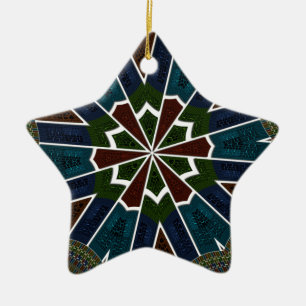 Sari Inspired Design with Intricate Details Ceramic Ornament