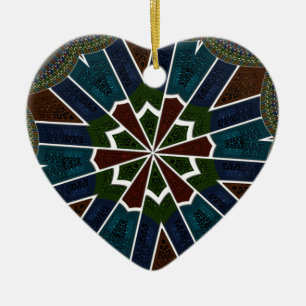 Sari Inspired Design with Intricate Details Ceramic Ornament