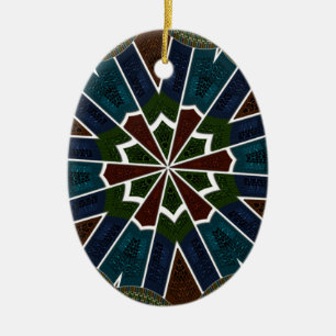 Sari Inspired Design with Intricate Details Ceramic Ornament