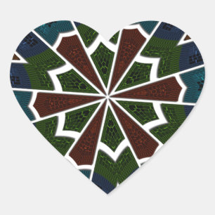Sari Inspired Design with Intricate Details Heart Sticker
