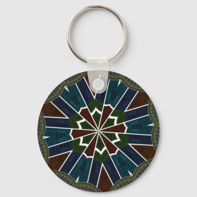 Sari Inspired Design with Intricate Details Keychain (Front)