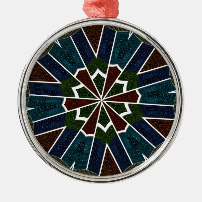Sari Inspired Design with Intricate Details Metal Ornament (Front)