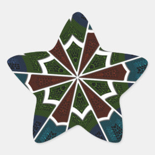 Sari Inspired Design with Intricate Details Star Sticker
