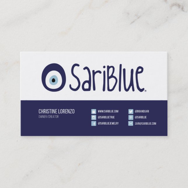 SariBlue | Business Card 1 (Front)