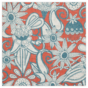 sarilmak fire orange blue fabric