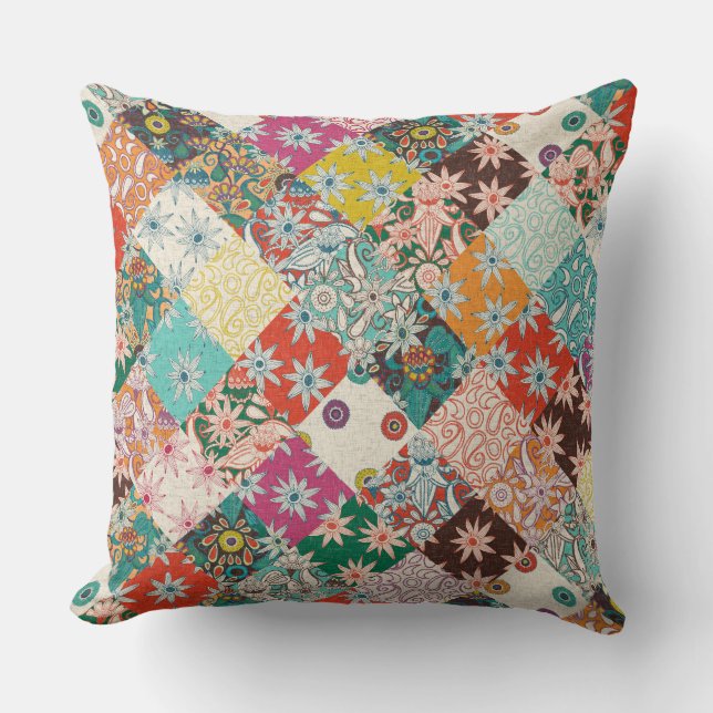 sarilmak patchwork throw pillow (Front)