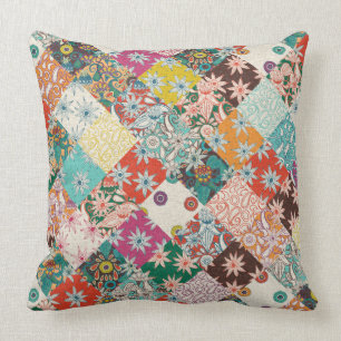 sarilmak patchwork throw pillow