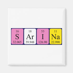 Sarina periodic table name magnet