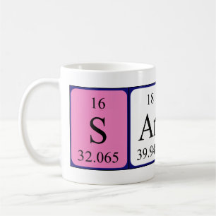 Sarina periodic table name mug