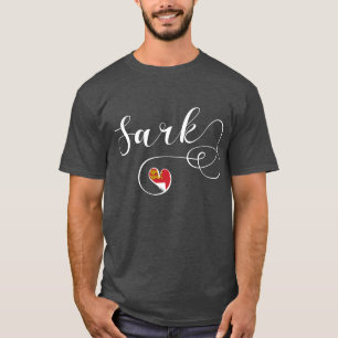 Sark Flag Heart, Channel Islands T-Shirt