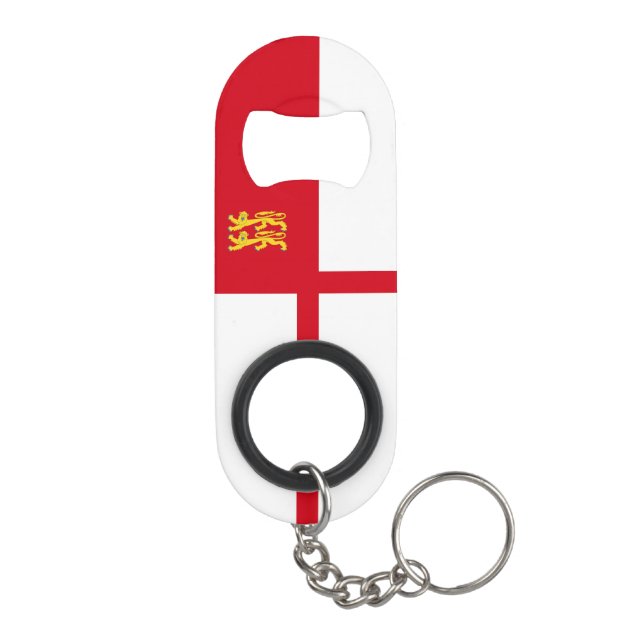 Sark Flag Keychain Bottle Opener (Back)