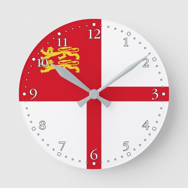 Sark Flag Round Clock (Front)