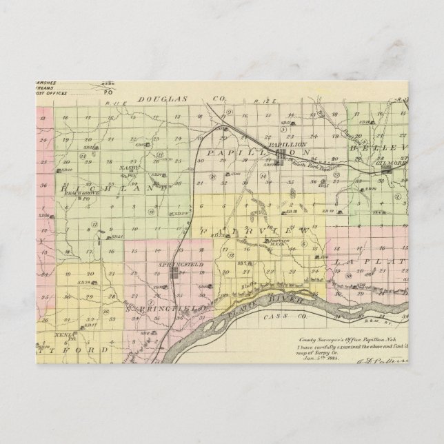 Sarpy County, Nebraska Postcard (Front)
