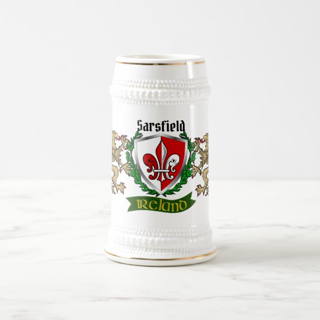 Sarsfield Irish Shield Beer Stein (Center)