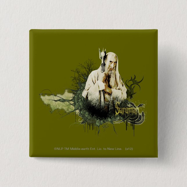 SARUMAN™ Vector Collage 2 Inch Square Button (Front)