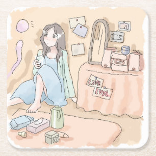 Sasami Square Paper Coaster