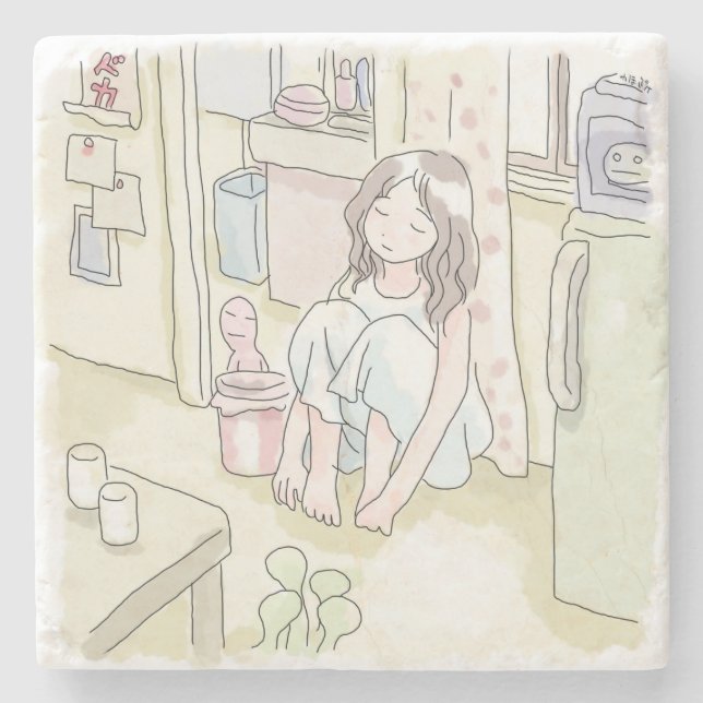 Sasami Stone Coaster (Front)