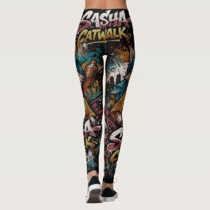 Sasha Catwalk Graffiti Leggings Street Art