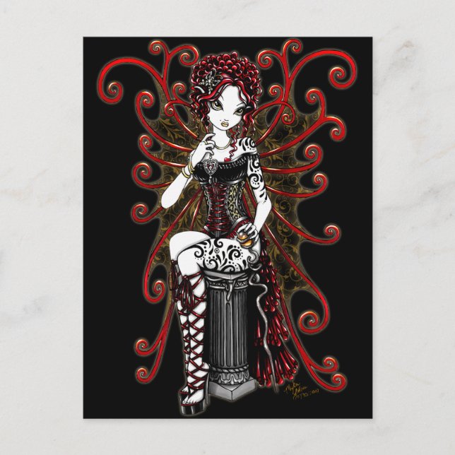 "Sasha" Couture gothique Valentine Fairy Carte pos (Devant)