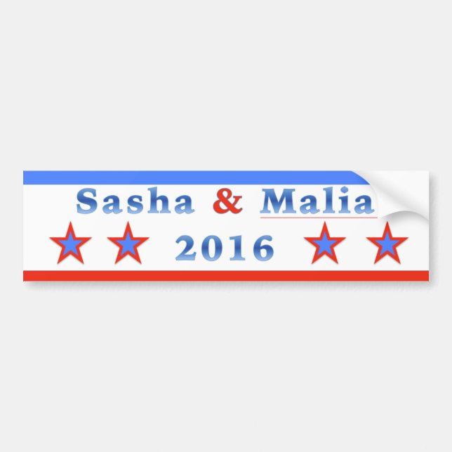 Sasha & Malia for President 2016! Bumper Sticker (Front)