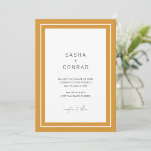 Sasha Marigold Modern Wedding Invitation