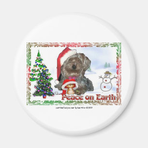 Sasha Sydney Silky Dog Mouse Holiday Gifts Magnet
