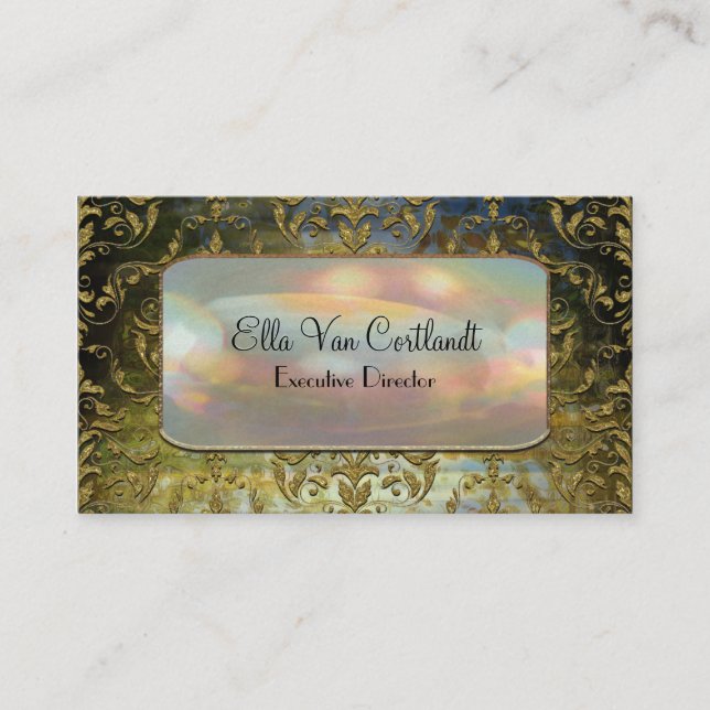 Sashee Elegant Baroque  Professional Business Card (Front)