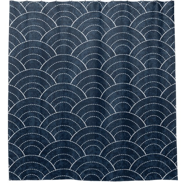 Sashiko seamless indigo dye pattern with tradition (Front)
