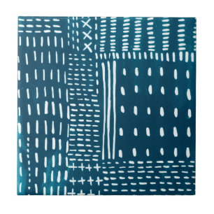 Sashiko Stitches Tile