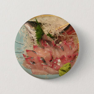Sashimi 刺身 ... Japanese Food 2 Inch Round Button