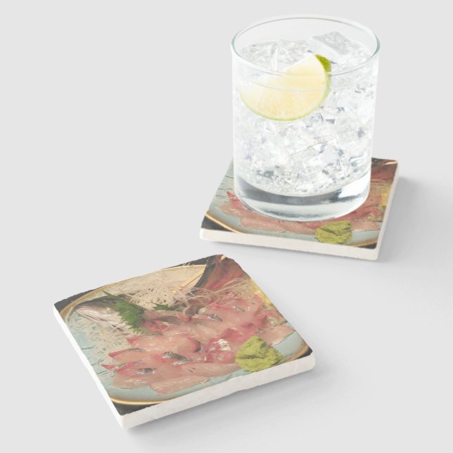 Sashimi 刺身 stone coaster (Side)