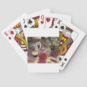 Sashimi Foods Izakaya Cuisine Meal Plate Platter Playing Cards