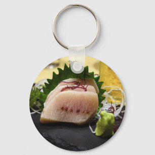 Sashimi Mekajiki Swordfish Wasabi Raw Fresh Keychain