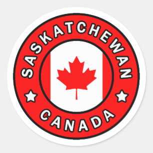 Saskatchewan Canada Classic Round Sticker