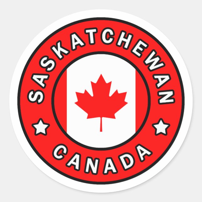 Saskatchewan Canada Classic Round Sticker (Front)