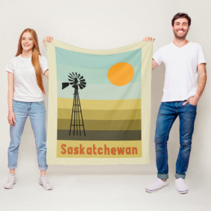 Saskatchewan Canada Fleece Blanket