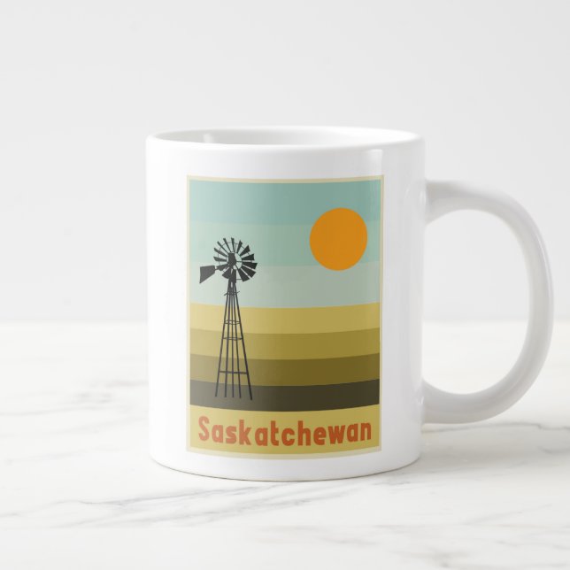 Saskatchewan Canada Large Coffee Mug (Right)