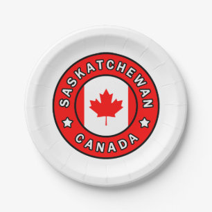 Saskatchewan Canada Paper Plate