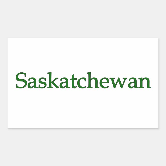 Saskatchewan Canada (text logo) Sticker (Front)