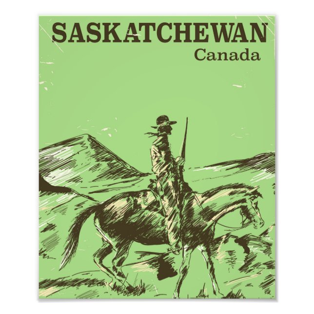 Saskatchewan Canada vintage travel poster (Front)