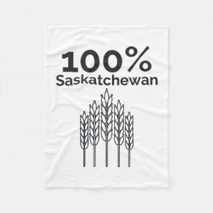 Saskatchewan Farmer Fleece Blanket