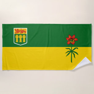Saskatchewan Flag Beach Towel