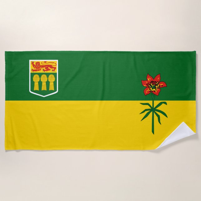 Saskatchewan Flag Beach Towel (Front)