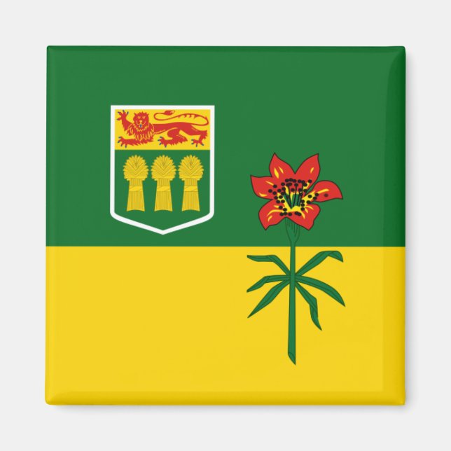 Saskatchewan Flag (CANADA) Magnet (Front)